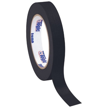 Tape Logic 3/4'' x 60 yds. Black Tape Logic Masking Tape, 12PK T93400312PKB